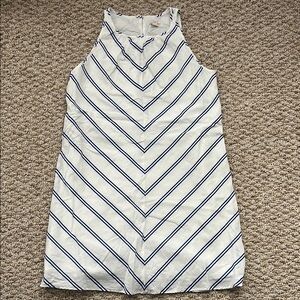 J. Crew Factory Blue and White Striped Dress